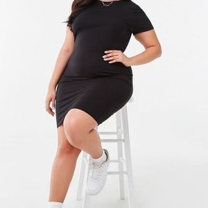 Black Plus Size Mini T-Shirt Dress